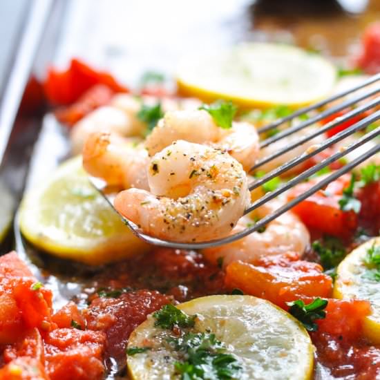 Baked Italian Shrimp - Recipe photo by The Seasoned Mom