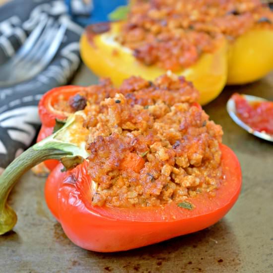 Bulgur Wheat Stuffed Peppers - Recipe photo by Mummys FastandEasy