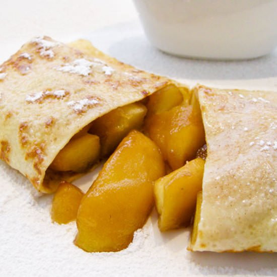 Caramel apple crepes - Recipe photo by Culinaire bagage