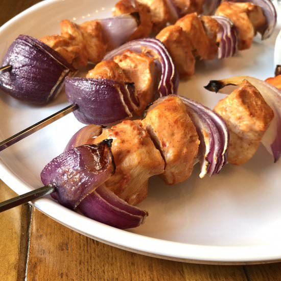 Red Pepper Marinated Chicken Kebabs - Recipe photo by thirstyradish