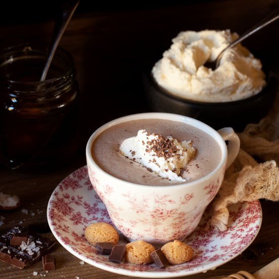 Salted Honey Hot Chocolate - Recipe photo by littlesugarsnaps