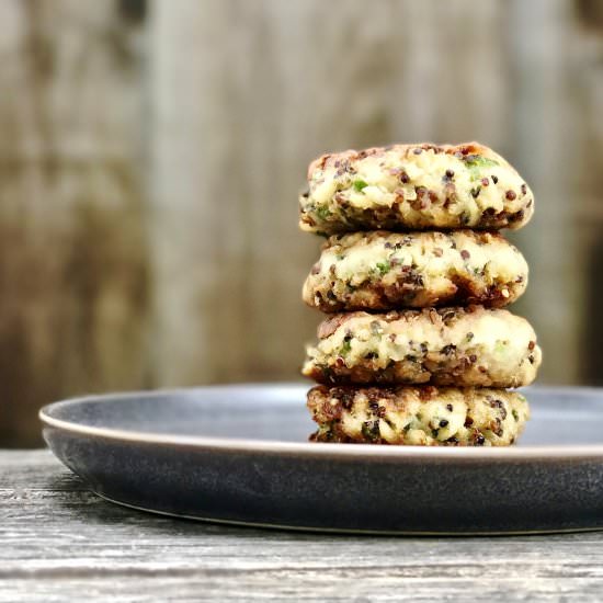 Crispy Quinoa Fish Cakes - Recipe photo by simmerandsauce