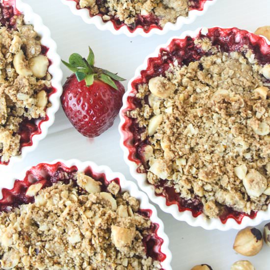 Strawberry Buckwheat Crumble - Recipe photo by The Desserted Girl