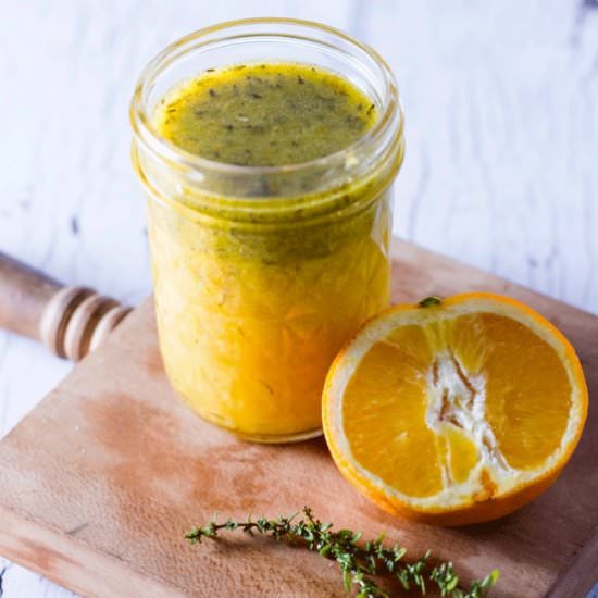 WHOLE ORANGE AND THYME VINAIGRETTE - Recipe photo by Whole Food Bellies