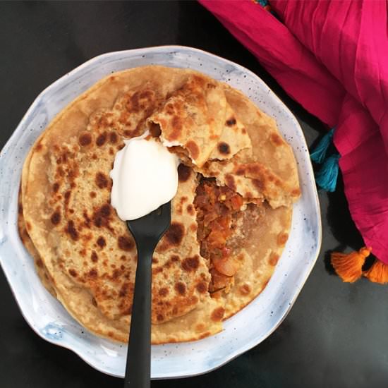Onion Tomato Paratha - Recipe photo by steamingpot