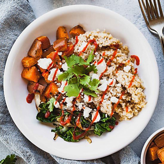 Roasted Sweet Potato Bulgur Bowl - Recipe photo by theliveinkitchen