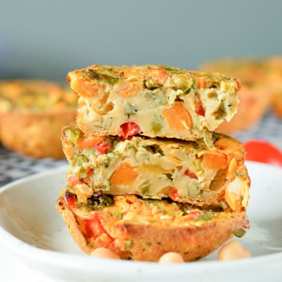 Chickpea flour frittata - Recipe photo by sweetashoneynz