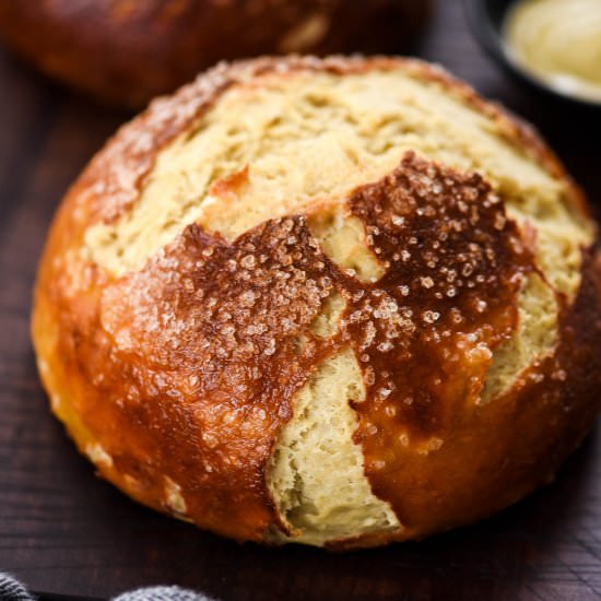 Homemade Pretzel Bread - Recipe photo by JoyFoodSunshine