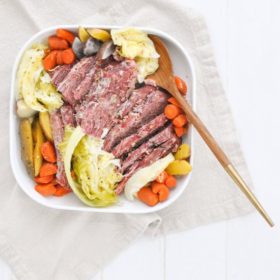 Instant Pot Corned Beef and Cabbage - Recipe photo by Nourish Nutrition Co