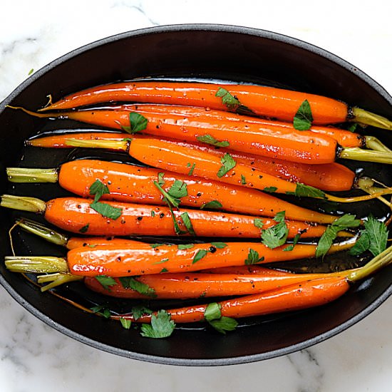 Glazed Carrots - Recipe photo by SipsNibblesBites