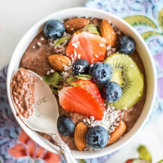 Chocolate Chia Pudding - Recipe photo by SunkissedKitchen