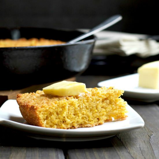 Skillet Cornbread - Recipe photo by PinchandSwirl
