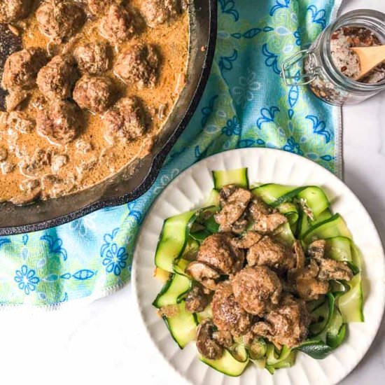 Low Carb Meatball Stroganoff - Recipe photo by MyLifeCookbook