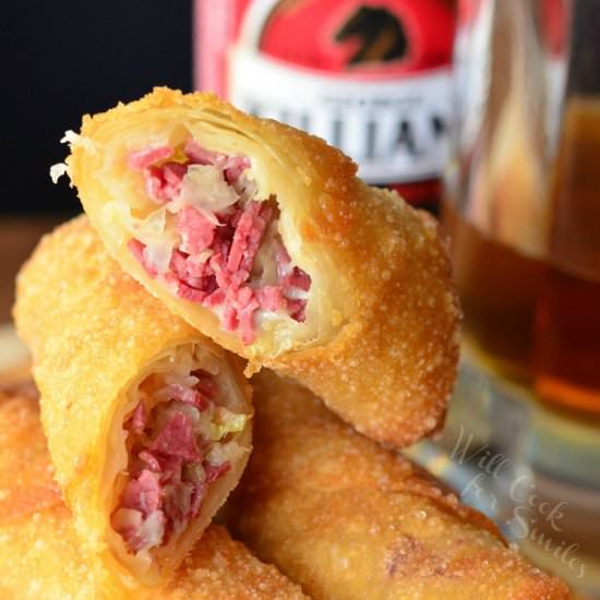 Reuben Egg Rolls - Recipe photo by WillCookForSmiles