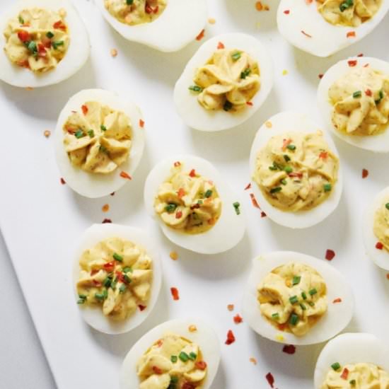 PALEO SPICY RANCH DEVILED EGGS - Recipe photo by personallypaleo