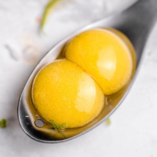 MANGO SPHERES - Recipe photo by Gastro Senses