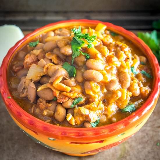 Charro Beans - Recipe photo by MexicanPlease