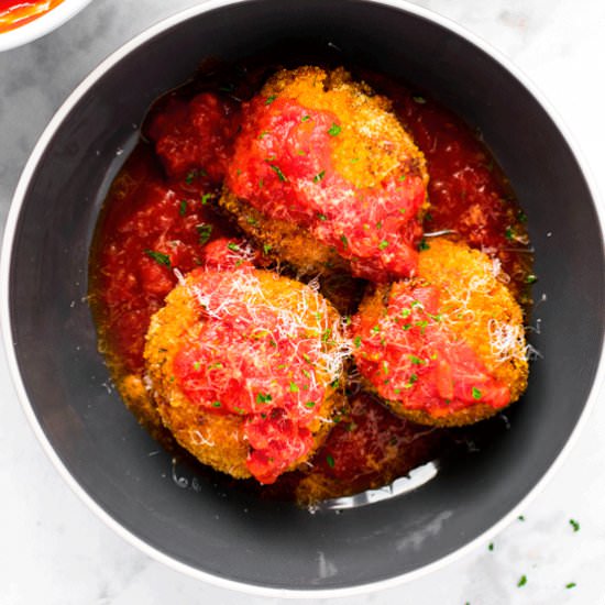 Baked Arancini Balls - Recipe photo by LancFoodieGirl