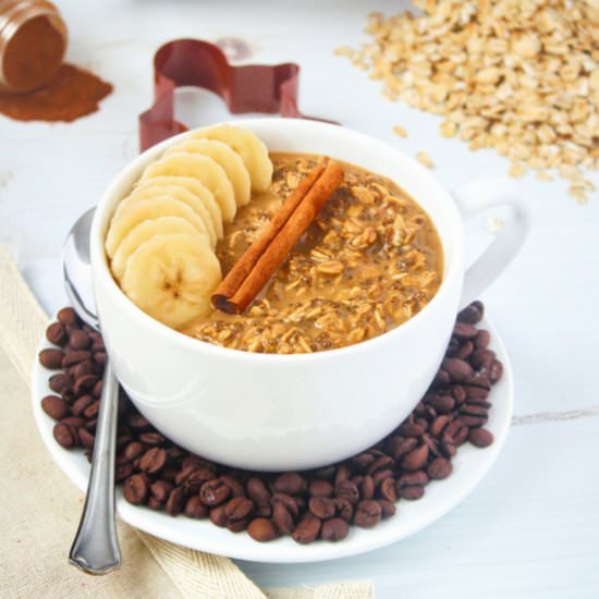 Gingerbread Latte Overnight Oats - Recipe photo by Byte Sized Nutrition
