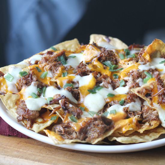 Ultimate BBQ Pulled Pork Nachos - Recipe photo by TheKitchenWhisperer