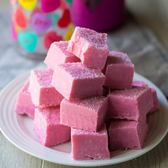 Pink White Chocolate Fudge - Recipe photo by AWickedWhisk
