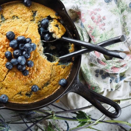 Coconut Blueberry Skillet Bread - Recipe photo by Food to Feel Good