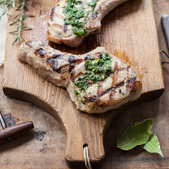 Tuscan Brined Pork Chops - Recipe photo by FamilyStyle Food