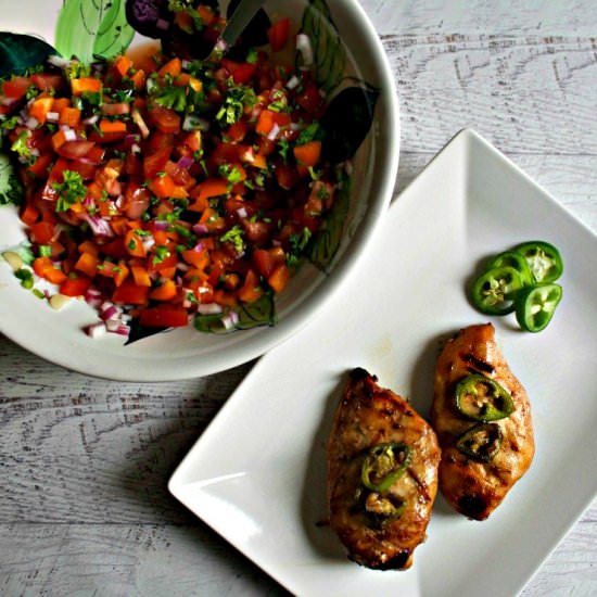 Honey Jalapeno Strong Beer Chicken - Recipe photo by chewsandbrews