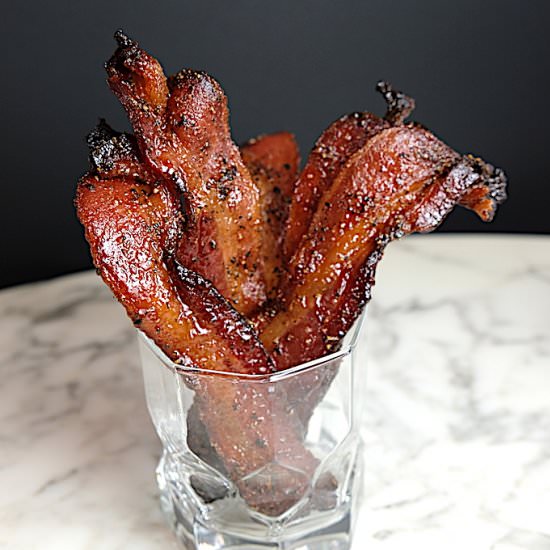 Smoked Candied Bacon - Recipe photo by SipsNibblesBites