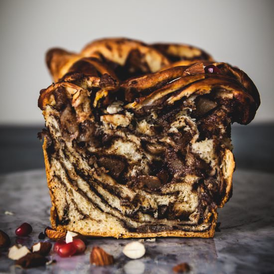 Vegan Chocolate and Pear Babka - Recipe photo by Heypopsicle