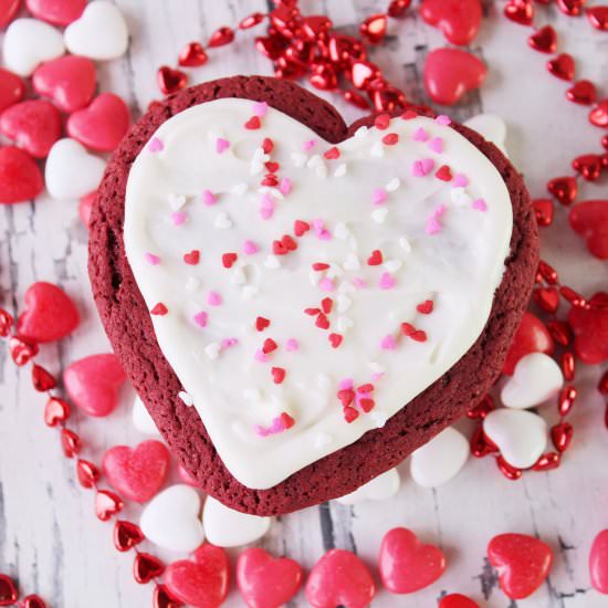 Red Velvet Heart Cookies - Recipe photo by Baked_Broiled_Basted