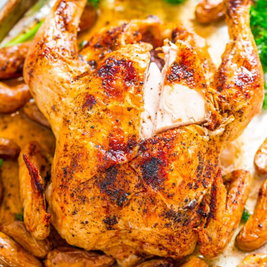 Sheet Pan Whole-Roasted Chicken - Recipe photo by Averie
