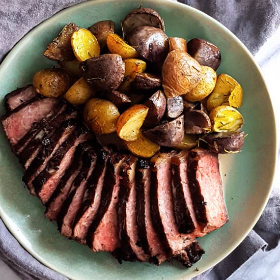 Coffee & Cocoa Rubbed Steak - Recipe photo by FeastInThyme