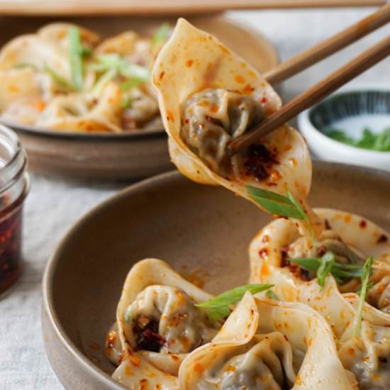 Crab and Mushroom Wontons - Recipe photo by EatChoFood