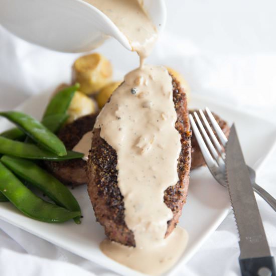 Creamy Peppercorn Sauce - Recipe photo by dontgobaconmyheart