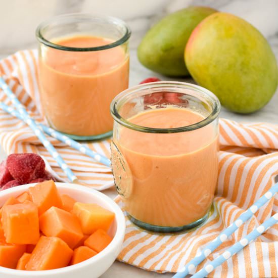 Strawberry Papaya Smoothie - Recipe photo by westoftheloop