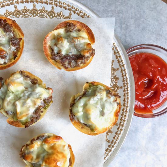 Crispy Philly Cheesesteak Appetizer - Recipe photo by BiteSizedKitchen