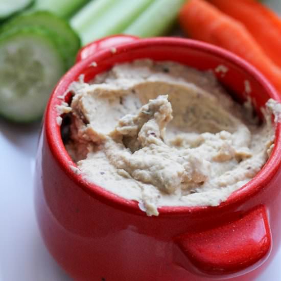 Easy Hummus w/ Lemon & Olives - Recipe photo by getwellwithem