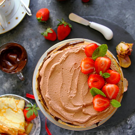Mocha Crepe Cake - Recipe photo by Happy And Harried