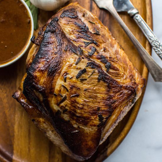 Roasted Pork Loin with Brandy Cream - Recipe photo by apleasantlittlekitchen