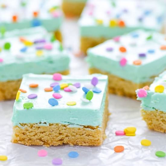Gluten Free Sugar Cookie Bars - Recipe photo by FoodFanatical