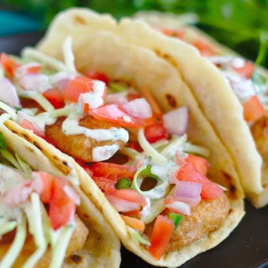 Beer Battered Fish Tacos - Recipe photo by mildlymeandering