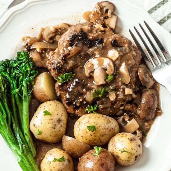 salisbury steak - Recipe photo by chewoutloud