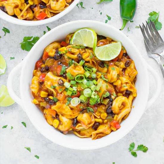 Tex-Mex Tortellini - Recipe photo by craveveggies