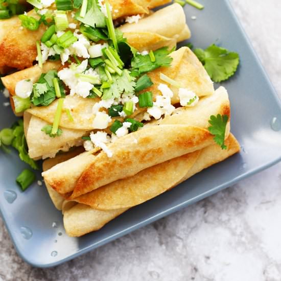 Traditional Mexican Flautas - Recipe photo by Fusion Craftiness