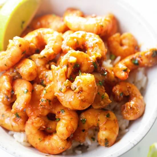 Honey Cilantro Lime Shrimp - Recipe photo by prettylittleapron
