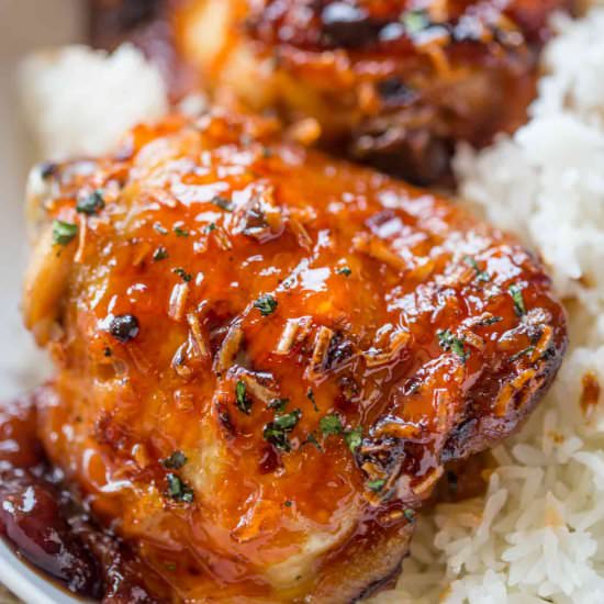 One Pan Apricot Chicken - Recipe photo by dinnerthendessert