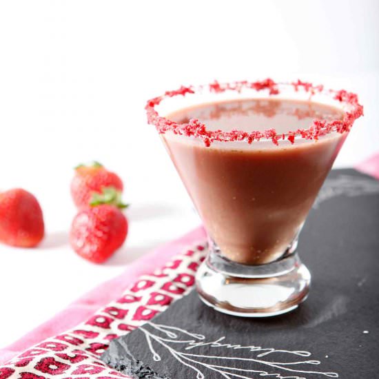 Chocolate Strawberry Martinis - Recipe photo by thespeckledpalate