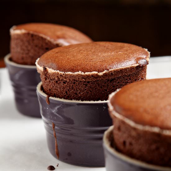Dark Chocolate Soufflés - Recipe photo by thespeckledpalate