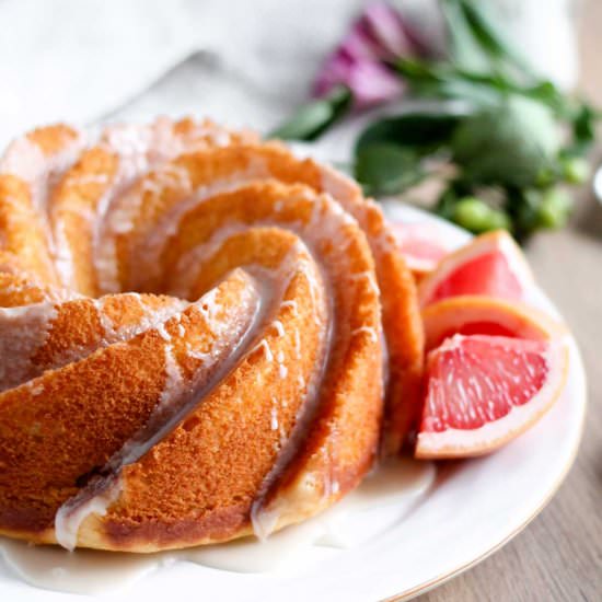 Grapefruit Yogurt Bundt Cake - Recipe photo by katiebirdbakes